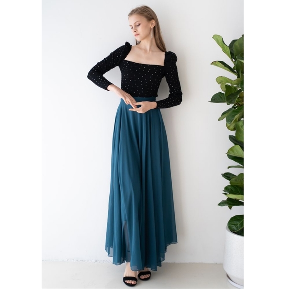 Chiffon Maxi Skirt - Picture 4 of 4